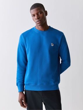 PS Paul Smith Rainbow Stripe Zebra Sweatshirt medium Blue Pullover Cotton Luxury